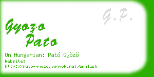 gyozo pato business card
