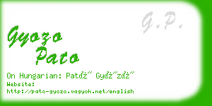 gyozo pato business card